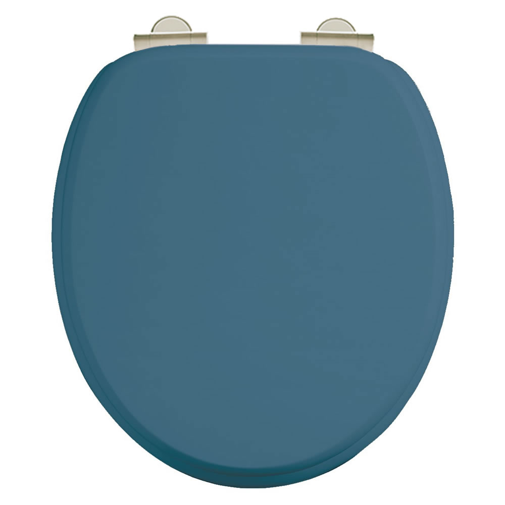 Bespoke Alaska Blue Seat with Nickel Hinges